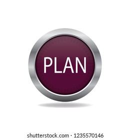 Plan vector button, web design element