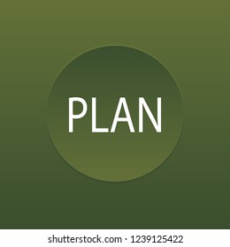 Plan vector button, web design element