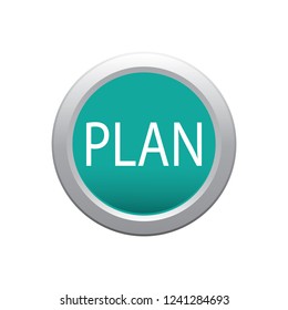 Plan vector button, web design element