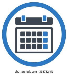 Plan vector icon. Style is bicolor flat rounded symbol, smooth blue colors, rounded angles, white background.