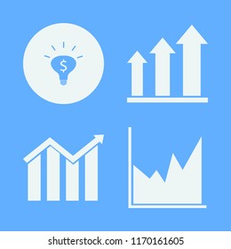 plan vector icons set. with graph, growing graph and money ideas in set