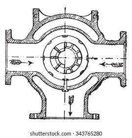 Plan view, following cutting, vintage engraved illustration. Industrial encyclopedia E.-O. Lami - 1875.
