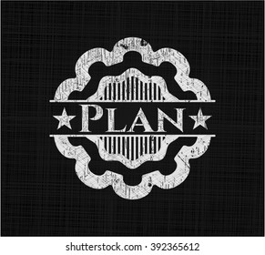Plan written with chalkboard texture