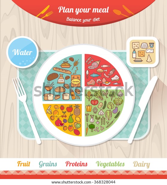 Plan Your Meal Infographic Dish Chart Stock Vector (Royalty Free) 368328044