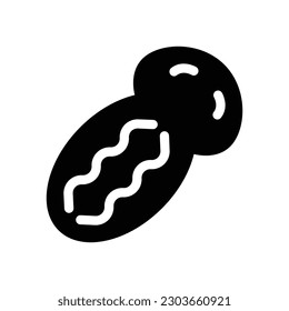 planaria glyph icon illustration vector graphic