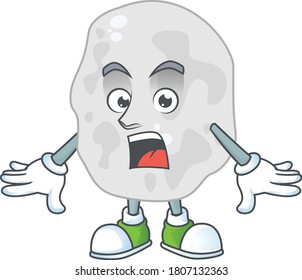 A planctomycetes caricature design concept with a surprised expression. Vector illustration