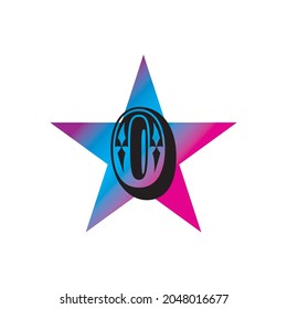 Plane with 0 initial letter Travel logo vector template