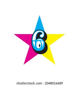 Plano con 6 letras iniciales Plantilla vectorial del logotipo de viaje