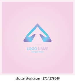 Plane Abstract Gradient Modern Logo Design