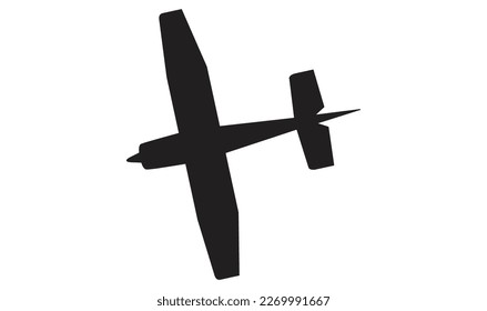 Plane abstract lines vector logo. Vector illustration