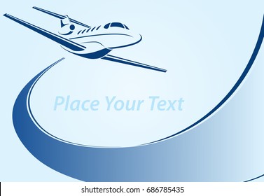 Logo vectorial de líneas abstractas de plano. Ilustración del vector