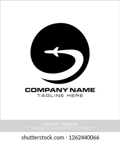 plane abstract transportation logo template