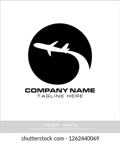plane abstract transportation logo template