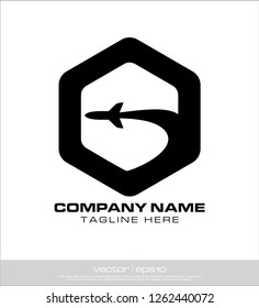 plane abstract transportation logo template