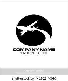 plane abstract transportation logo template