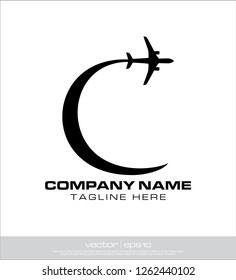 plane abstract transportation logo template