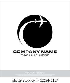 plane abstract transportation logo template