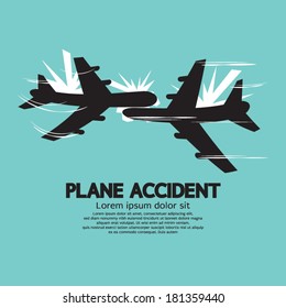 Plane Accident Vector Illustration