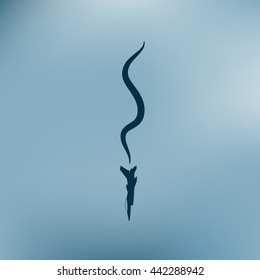 Plane Accident. Vector Illustration
