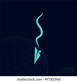 Plane Accident. Vector Illustration