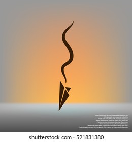Plane Accident. Vector Illustration