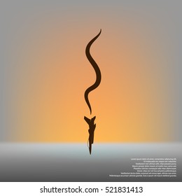 Plane Accident. Vector Illustration