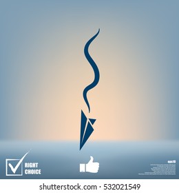 Plane Accident. Vector Illustration