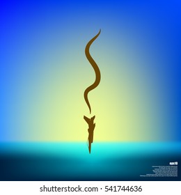 Plane Accident. Vector Illustration