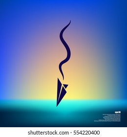 Plane Accident. Vector Illustration