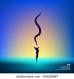 Plane Accident. Vector Illustration