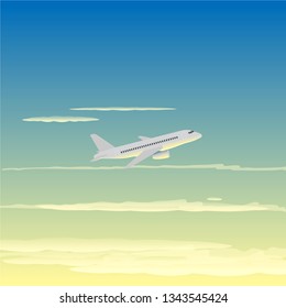Plane in the air