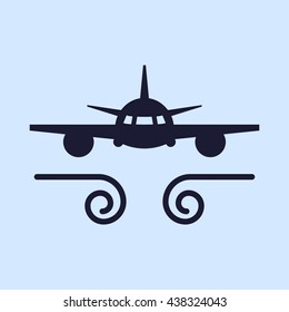 plane air turbulence icon