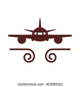 Plane Air Turbulence Icon