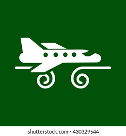plane air turbulence icon. plane air turbulence vector illustration