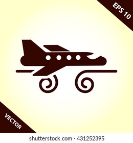 plane air turbulence icon. plane air turbulence vector illustration