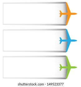Plane or aircraft banner set in vector