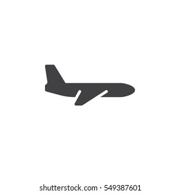 Plane, aircraft icon vector, filled flat sign, solid pictogram isolated on white. Symbol, logo illustration