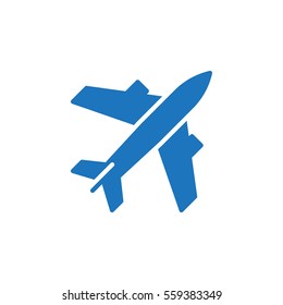 Plane, aircraft icon vector, filled flat sign, solid colorful pictogram isolated on white. Airport symbol, logo illustration