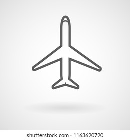 Plane, aircraft line icon, vector, illustration, eps file