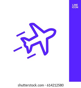 plane aircraft line vector icon
