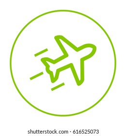 plane aircraft line vector icon