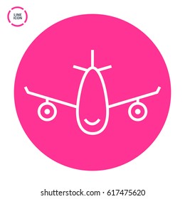 plane aircraft line vector icon