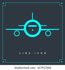 plane aircraft line vector icon