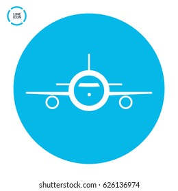 plane aircraft line vector icon