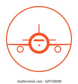 plane aircraft line vector icon