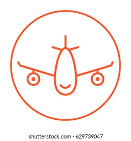plane aircraft line vector icon