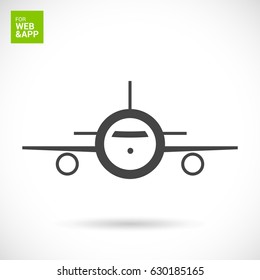 plane aircraft line vector icon