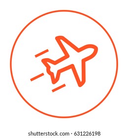 plane aircraft line vector icon