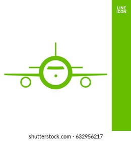 plane aircraft line vector icon