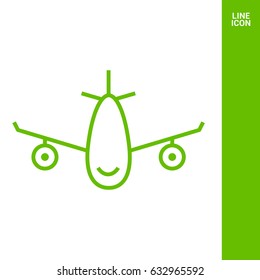 plane aircraft line vector icon